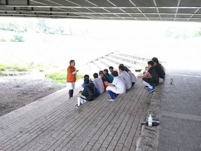 今日も熊組は台風にも負けず、鴨川にて練習❗